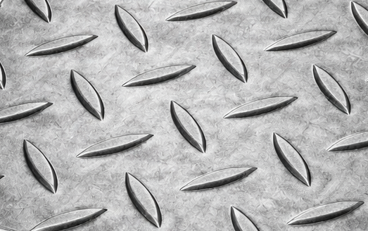 Фото Металлическая пластина рифленая